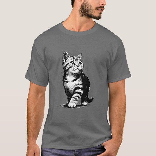 Camiseta Adorable Kitten Pawsitively Charming Pet Lover (Frente)
