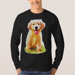 Camiseta Adorable Ouro Retriever Puppy Chamada Miso