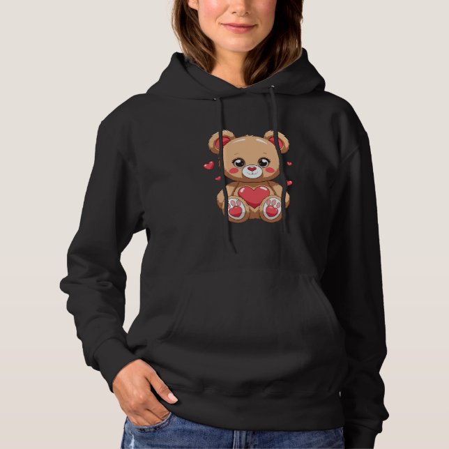 Camiseta Adorable Teddy Bear with Heart Cute Love Hearts (Frente)