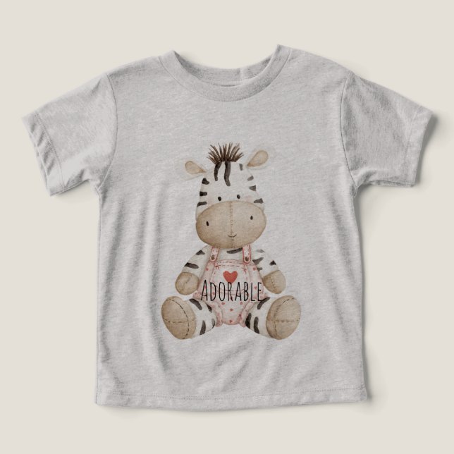 Camiseta Adorable Zebra Animal (Design frontal)