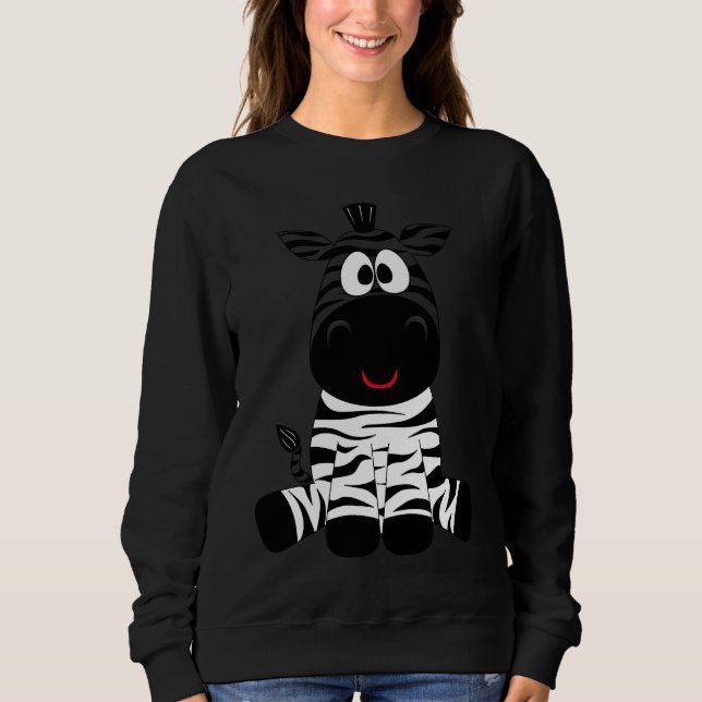 Camiseta Adorable Zebra Sitting Cute (Frente)