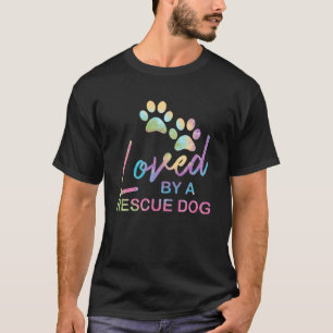 Camiseta Adorado Por Um Cachorro De Emergência, Mãe, Pai De