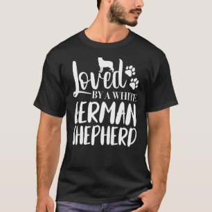 Camiseta Adorado por um German shepherd Branco