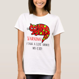 Camiseta Adoradores de gatos engraçados avisam adicionar te