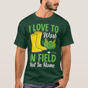 Camiseta Adoraria Trabalhar No Campo Engraçada Farmadora Tr