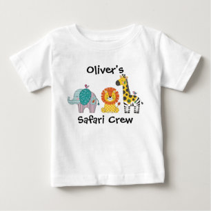 Camiseta Adoráveis Animais de Safari Remendados
