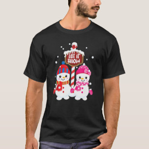 Camiseta Adoráveis Neves Deixam-No Neve Gráfico No
