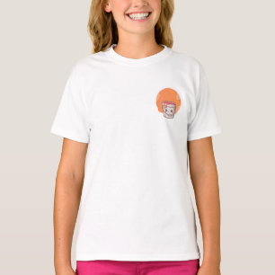 Camiseta Adorável Adesivo de Balde de Tinta Rosa Kawaii
