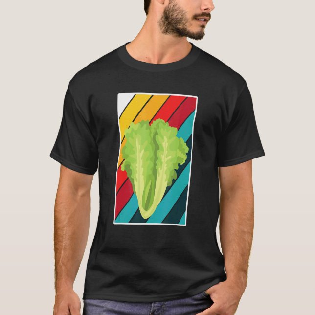 Camiseta Adorável Alface Ama Comida Vegana Jardinagem 1 (Frente)