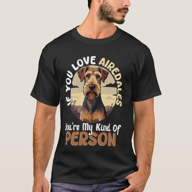 Camiseta Adorável Amante do Airedale Terrier Proprietários  (Frente)