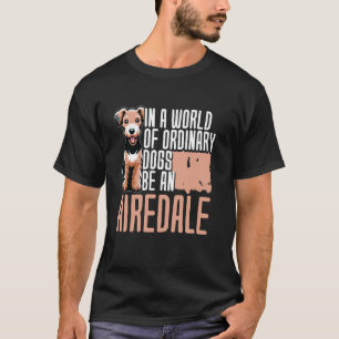 Camiseta Adorável Amante do Airedale Terrier Proprietários
