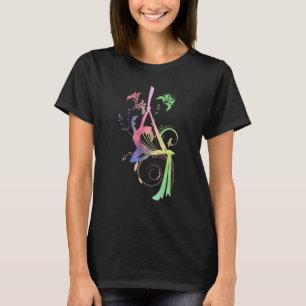 Camiseta Adorável Artista Floral Aérea Seda Aérea E Aérea