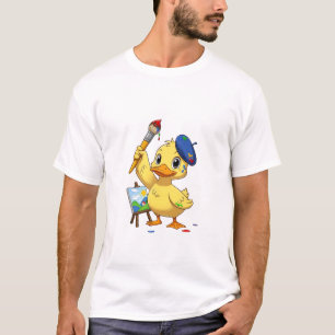 Camiseta Adorável Artista Patinho Amarelo