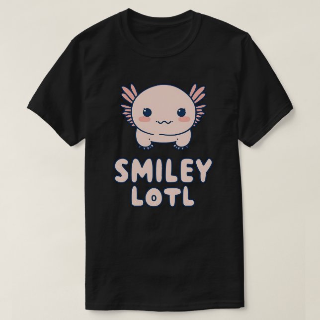 Camiseta Adorável Axolote Smiley Lotl (Frente do Design)