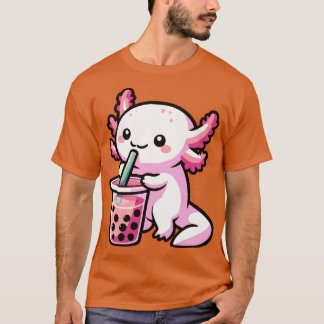 Camiseta adorável bebê axolotl bebe boba
