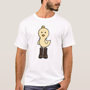 Camiseta Adorável Bebê Frango de Botas