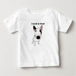 Camiseta Adorável Bull Terrier inglês quer um petisco