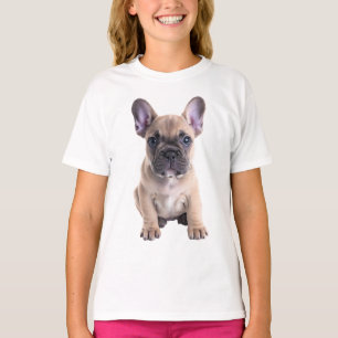 Camiseta Adorável Cachorrinho Fawn Bulldog Francês para Cri