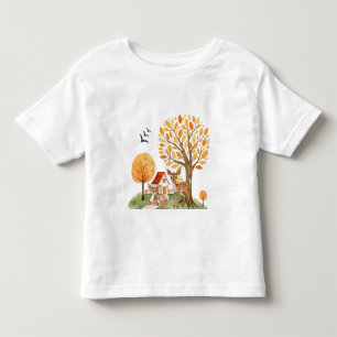 Camiseta Adorável Casa Campestre de Cervos da Floresta