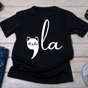 Camiseta Adorável Cat Comma La Minimalist