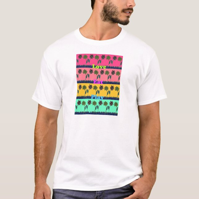 Camiseta Adorável Comer cores de Reprodução.png (Frente)