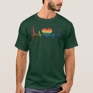 Camiseta Adorável Coração LGBT Orgulho Gay Lesbianas Gays A