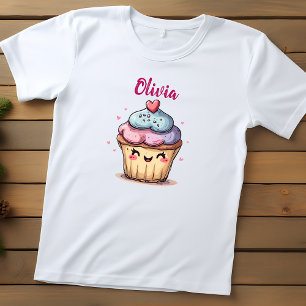 Camiseta Adorável Cupcake Kawaii