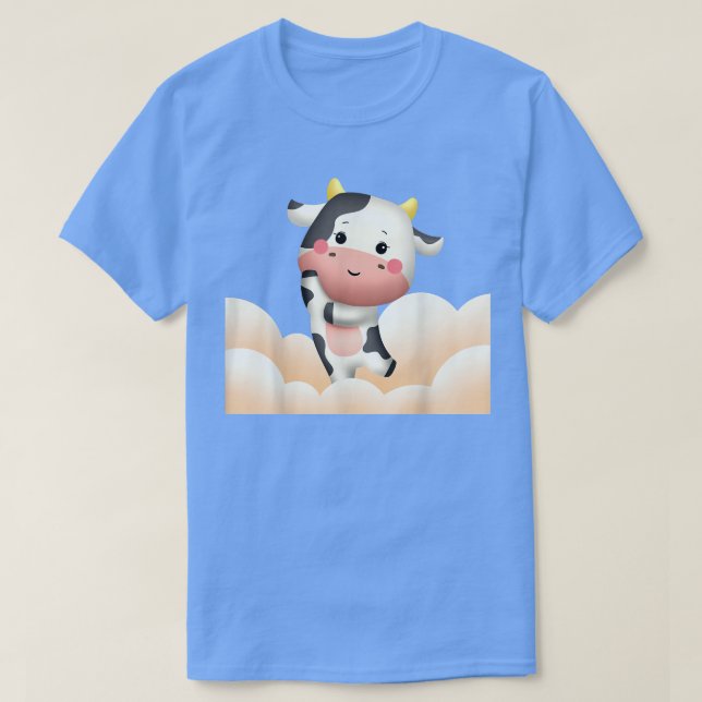 Camiseta Adorável dança de vaca leiteira (Frente do Design)
