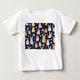 Camiseta Adorável de Animais Bebês em Pastel Suave