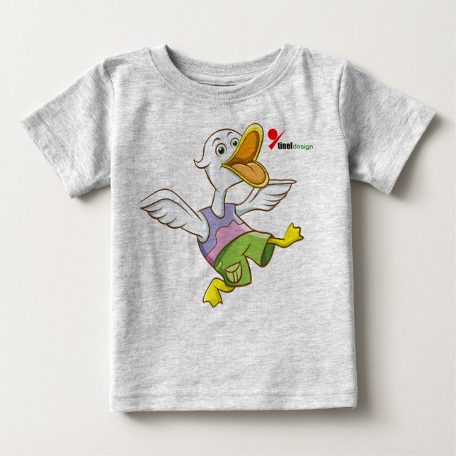 Camiseta Adorável de Bebê de Pato (Frente)