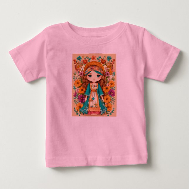 Camiseta Adorável De Boneca: Pequenos Toques, Gran (Frente)