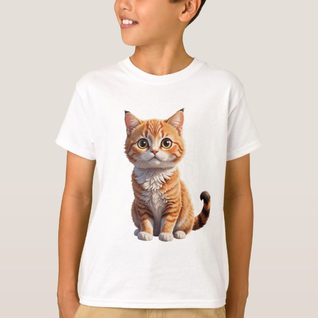 Camiseta Adorável de Kitten (Frente)
