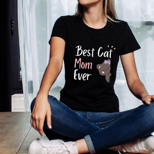 Camiseta Adorável Design de Gatinho com Laço Rosa Kawaii pa