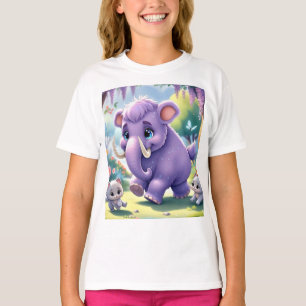 Camiseta Adorável Design de Mamute