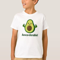 Adorável Designio de Abacate Verde Fofo