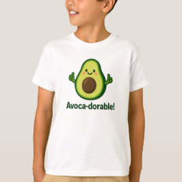 Camiseta Adorável Designio de Abacate Verde Fofo