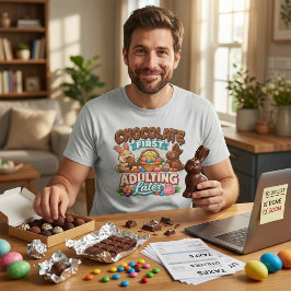 Camiseta Adorável & Divertido Amante de Chocolate de Feriad