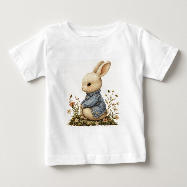 Camiseta Adorável do Coelho Elora Toddler (Frente)
