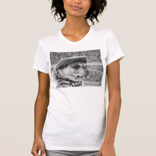 Camiseta adorável do pug com citações inspirada