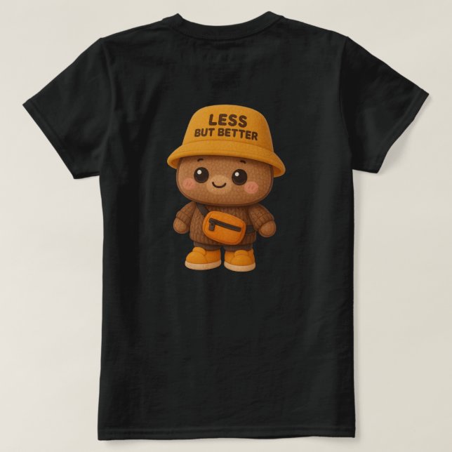 Camiseta Adorável do Urso "Menos Mas Melhor" (Verso do Design)