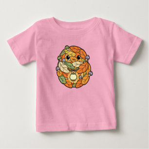 Camiseta Adorável Espírito de Folha de Outono com Cogumelos