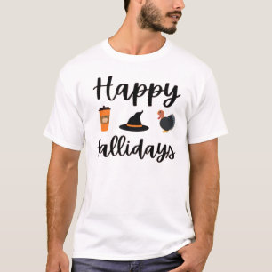 Camiseta Adorável estação de outono Feliz Ação de Graças de