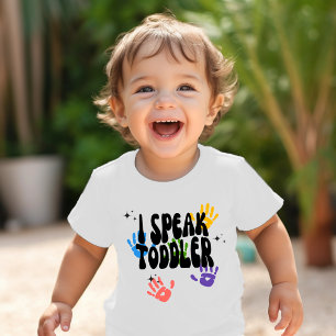 Camiseta Adorável "Eu Falo Bebê" Meninos