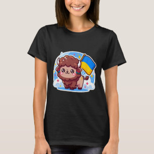 Camiseta Adorável Fã Ucraniano Bandeira da Ucrânia Biso Fof