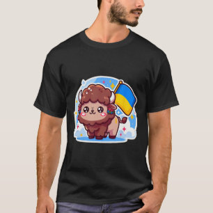 Camiseta Adorável Fã Ucraniano Bandeira da Ucrânia Biso Fof