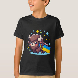 Camiseta Adorável Fã Ucraniano Bynner Bandeira da Ucrânia B