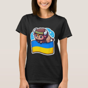 Camiseta Adorável Fã Ucraniano Bynner Bandeira da Ucrânia B