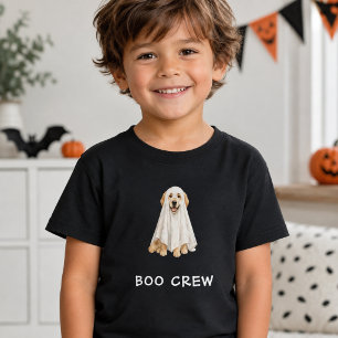 Camiseta Adorável Fantasma de Halloween do Golden Retriever