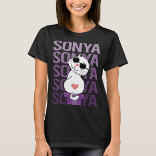 Camiseta Adorável Gato - Nome Sonya