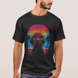Camiseta Adorável Golden Retriever Usando Óculos de Sol Ret
